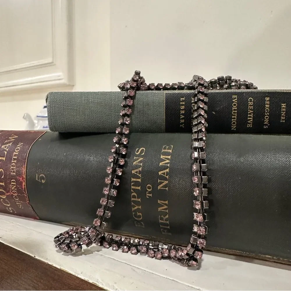 J. Crew Pink Crystal Necklace - Picture 1 of 7